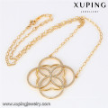 43007 Xuping simple imaged latest design saudi gold jewelry necklace